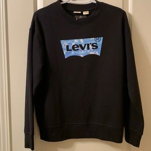 Levi’s Long Sleeve Crewneck Sweatshirt, Black S